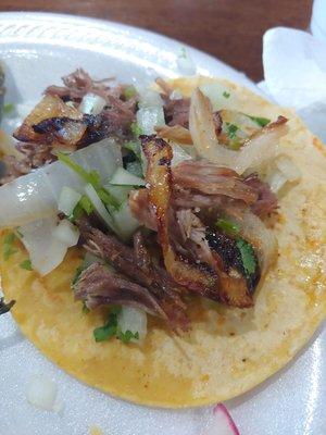 Carnitas mini taco