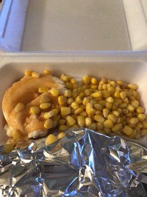 Old sour mash potatoes and corn