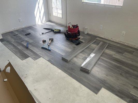 Laying of laminate