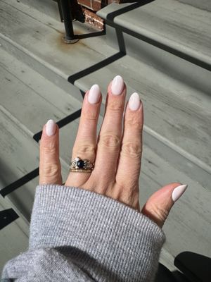 Dip Manicure on natural nails.