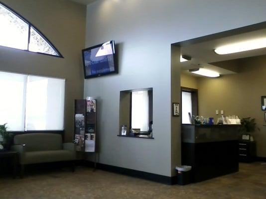 Waiting room and front desk.