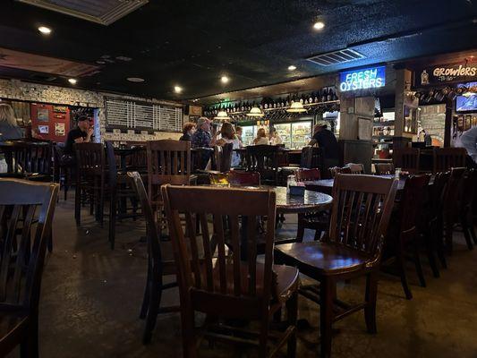 Main dining facing bar.