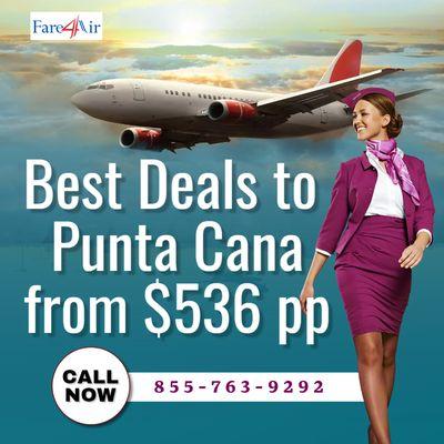 Special All Inclusive packages to Punta Cana, DR 
Package includes flights, Resort Stay as well as Airport Transfers.