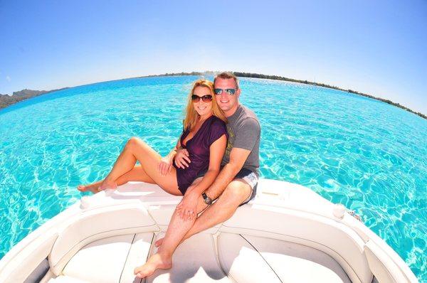 Beautiful Couple on a Boat in Tahiti!