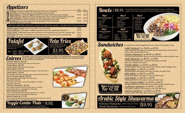 Jarasa Kabob Restaurant Takeout Menu Inside