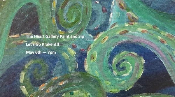 Let's Go Kraken
May 6th 7pm
https://www.heartgallerypaintandsip.com/book