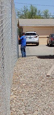 Privacy Chain Link fence going in on both sides of my property.