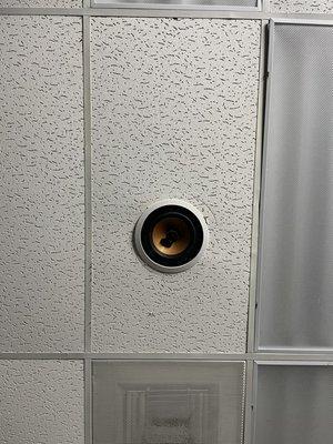 Ceiling speaker installation