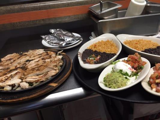 Double chicken fajitas !!!