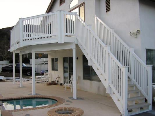 White Vinyl Railing and Deck