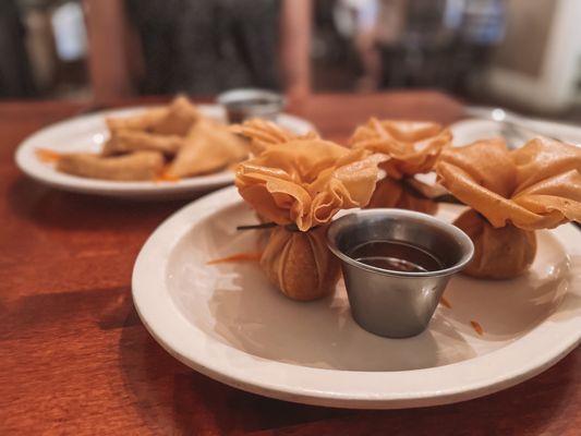 Golden Bags + Crispy Tofu