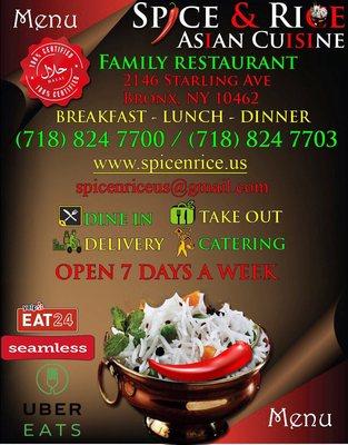 Spice and Rice  Asian Cuisine Family Restaurant Bangladeshi, Pakistani & Indian Food.