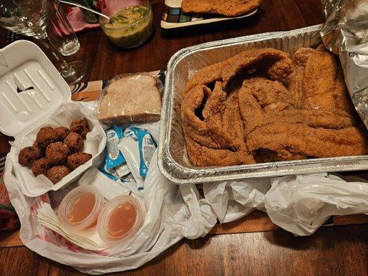 Catfish and hush puppies