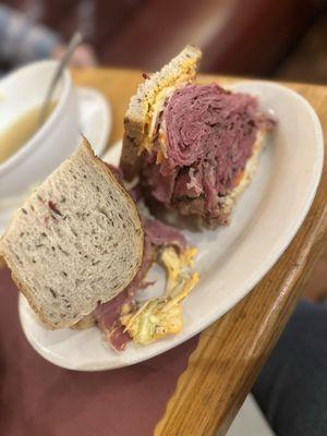 Corned beef and pastrami sandwich