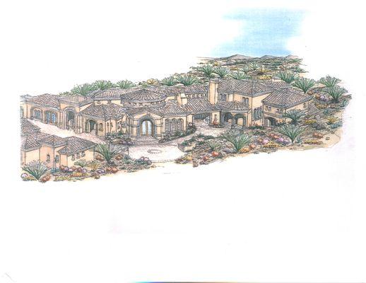 Architectural Rendering of Hillside Home