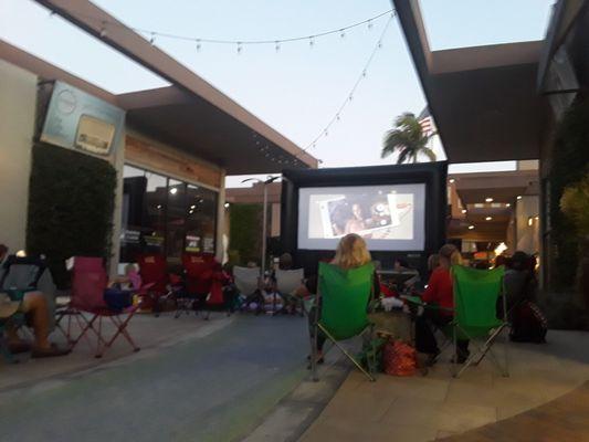 Friday night, outdoor movie Jumanji