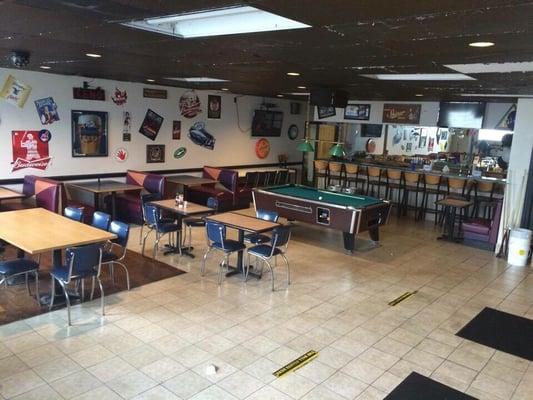 Second bar in back available for parties. Also used for dart and pool leagues