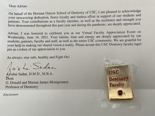 USC faculty appreciation