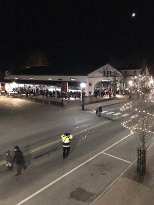 Skating rink across the street