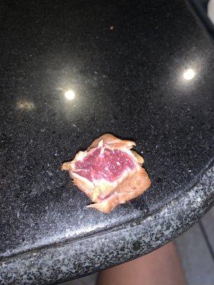 uncooked steak