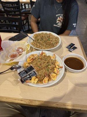 Large Fried Rice and the Shirmp Box