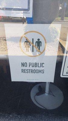 Sorry, No public restrooms