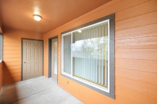 Private patios/balconies in our 1-bedroom homes.