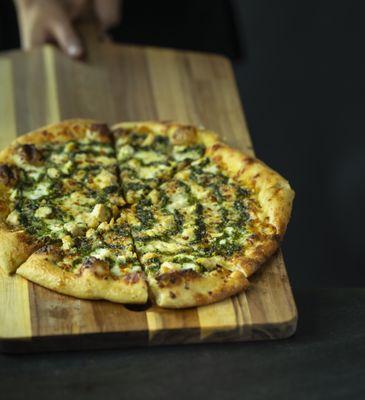 Pesto Chicken Pizza.