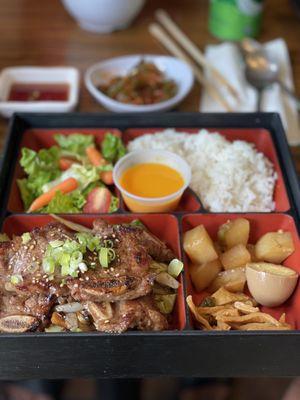 X1. LA Galbi Bento Box