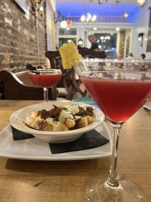 Blackberry sidecar, yucca poutine fries (must get), and an Azalea