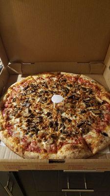 XL Pizza with Sausage and Mushrooms $12.49