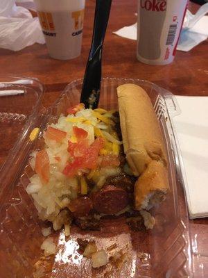 Tachi Chili Dog.