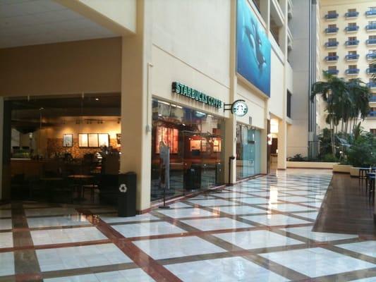 Starbucks as seen Inside the Renaissance lobby