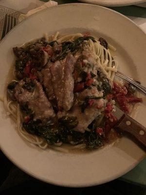 Veal Florentine. Very good.