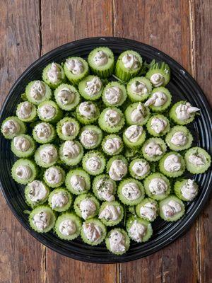 Smoked salmon Cucumber cups