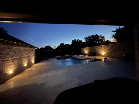 Pool at night