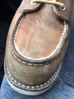 Residue and sloppy mink oil application