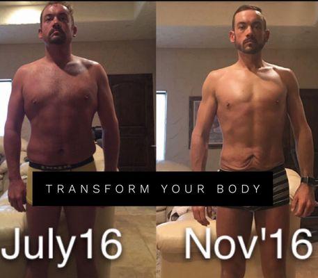 Matt lost over 100lbs (Feb-Dec) and is now focused on gaining muscle.