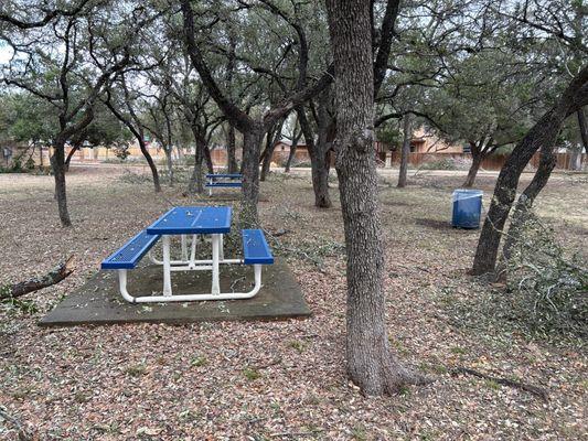 Picnic tables