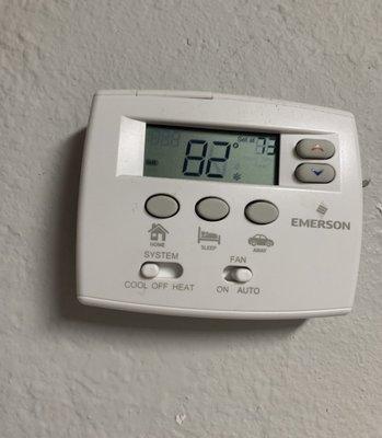 Thermostat connected to frozen ac compressor that doesn't cool and never cycles off