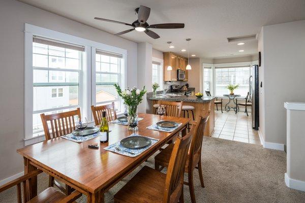 Spacious kitchen and dining room for leisurely meals and lively conversation.