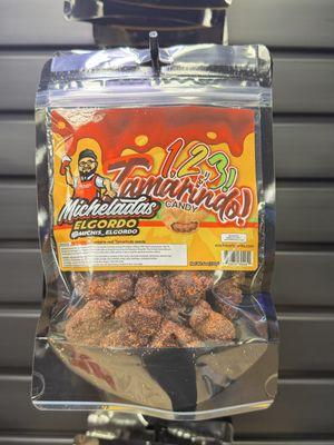 1,2,3! Tamarindo! is mixed with Michis El Gordo's blend of spices and chamoy.