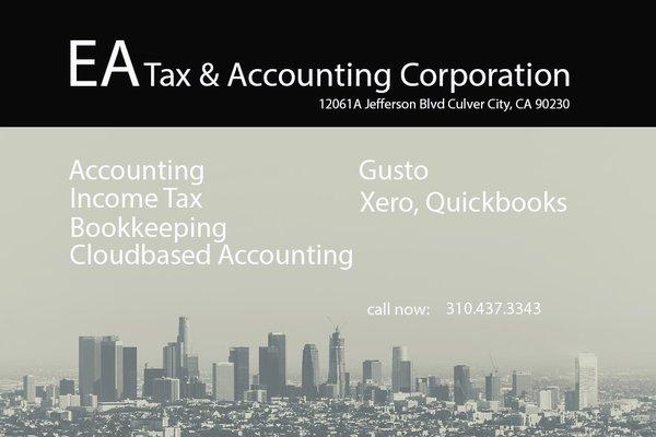 get your taxes done early at EA Tax and Accounting. They are offering tax preparation at only $25.00 dollars for the first year. Great deal