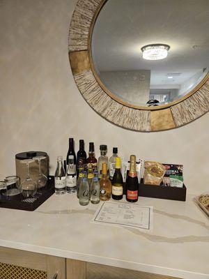 Mini bar area. In the room, just know you will be charged accordingly.