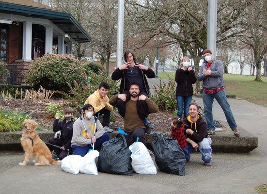 Group photo from our Leave No Trace park cleanup event.