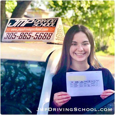 Carolina is another happy customer passing the #drivingexam with #jmpdrivingschool.  You can be the next one. https://linktr.ee/JMPdriving