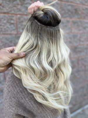 Blonde extensions