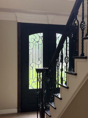 Inside view (front wrought iron entry door).