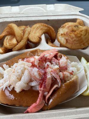 Lobster roll with butter