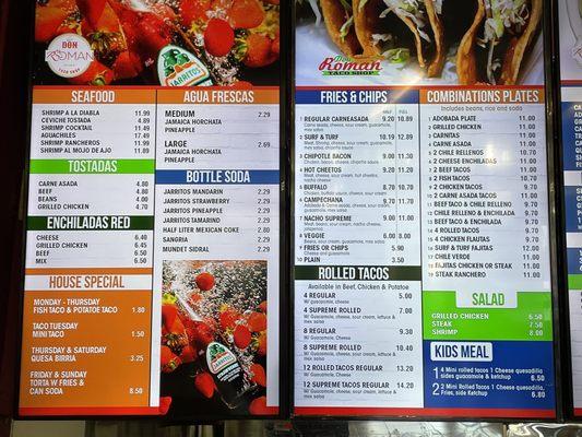 Menu (Left Side) September 2021